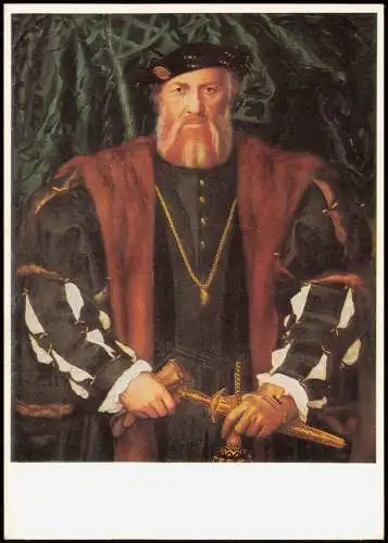 DDR Künstlerkarte HANS HOLBEIN d. J. (1497-1543) Bildnis des Morette 1979