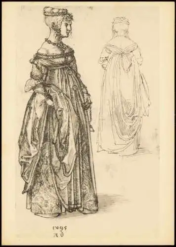 Künstlerkarte Künstler: ALBRECHT DÜRER  Venezianerin Venetian woman 1970