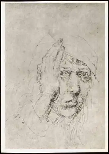 Künstlerkarte Gemälde Kunstwerk: ALBRECHT DÜRER Selbstbildnis (um 1492) 1977