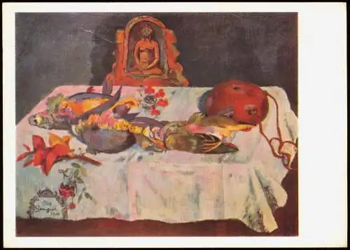 Künstlerkarte Поль Гоген (1848-1903) Paul Gauguin Nature morte aux perroquet 1969