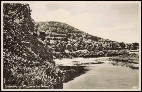 Ansichtskarte Freital Windberg Plauenscher Grund 1934