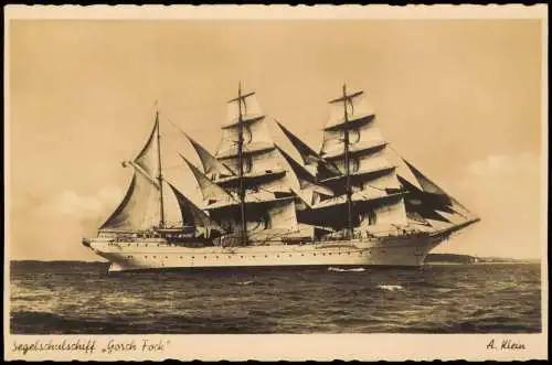 Segelschulschiff Gorch Fock" Schiffe Segelschiffe Segelboote 1934