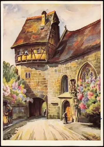 Rothenburg  Tauber St. Wolfgangs- od. Schäferskirche Prof. M. Schaeflein 1960