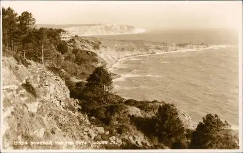 Postcard Swanage The two Bays - Fotokarte 1956