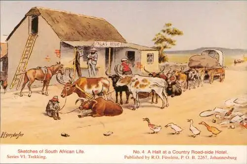 Südafrika REPRO Sketches of South African Life. Series VI: Trekking. 1922