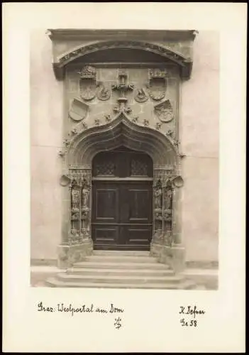 Ansichtskarte Graz Dom West-Portal 1960