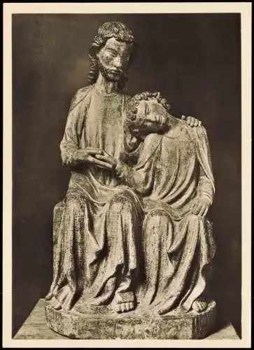 Ansichtskarte  Berlin DEUTSCHES MUSEUM Jesus und Johannes aus Sigmaringen 1956