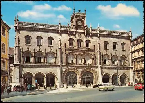 Postcard Lissabon Lisboa Railway Station de Rossio, Bahnhof 1967