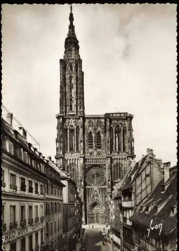 CPA Straßburg Strasbourg La cathédrale (1250-1318) Kathedrale 1963