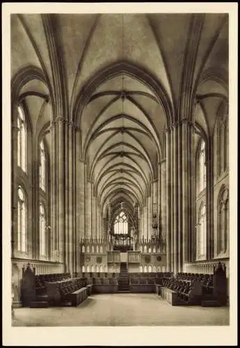 Marburg an der Lahn Elisabethkirche Innenansicht Mittelschiff 1960