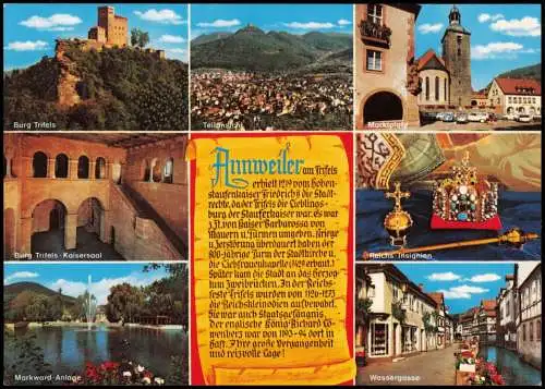 Ansichtskarte Annweiler am Trifels Burg, Panorama, Markt, Wassergasse 1995