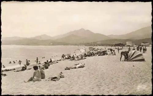 CPA Argelès-sur-Me Strand, Strandleben 1956