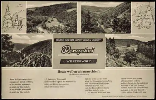 Ansichtskarte Rengsdorf Mehrbild Umland Heute wollen wir maschieren 1959