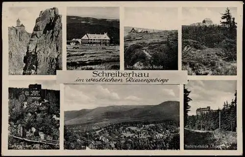 Postcard Mariental-Schreiberhau Szklarska Poręba Panorama-Ansichten 1940