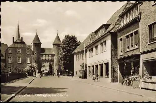 Ansichtskarte Dülmen Lüdinghauser-Straße VW Käfer 1961