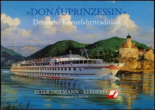 Ansichtskarte  Fahrgastschiff Personenschiffahrt DONAUPRINZESSIN 1991