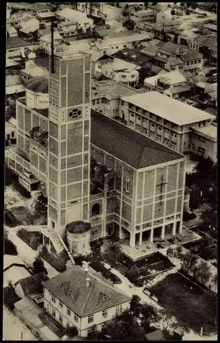 Postcard Hiroshima 広島市 Luftbild Friedenskirche Nippon Japan 1956