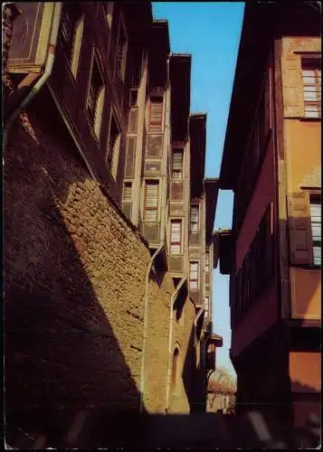 Postcard Plowdiw Пловдив Straßenpartie Altstadt 1985