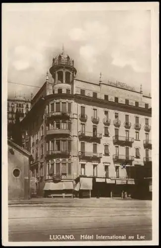 Ansichtskarte Lugano Hôtel International au Lac 1965