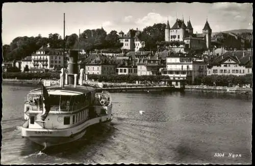 Ansichtskarte Nyon Dampfer, Hafen 1961