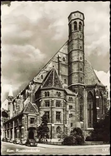 Ansichtskarte Wien Autos, Strassen Partie a.d. Minoritenkirche 1960