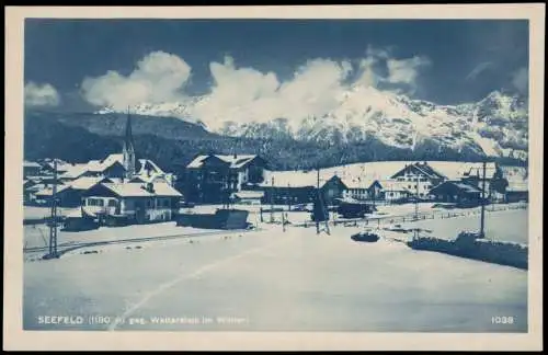 Seefeld Panorama-Ansichten SEEFELD geg. Wetterstein Im Winter 1920