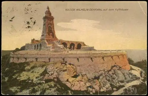 Kelbra (Kyffhäuser) Kaiser Wilhelm-Denkmal auf dem Kyffhäuser 1924