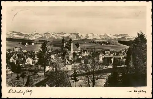 Ansichtskarte Lindenberg (Allgäu) Panorama-Ansicht 1935