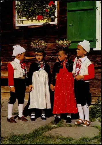 Ansichtskarte  Trachten/Typen Kinder in Trachtenkleidung (Österreich) 1976