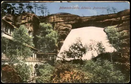 Tetschen-Bodenbach Decín Böhmische Schweiz Prebischtor Pravčicka brana 1937/1920