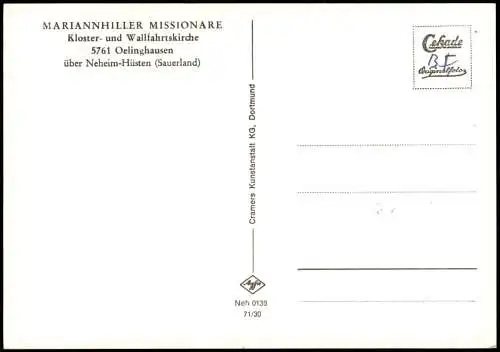 Oelinghausen Kloster & Klosterkirche MARIANNHILLER MISSIONARE 1971