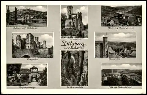 Ansichtskarte Dilsberg-Neckargemünd Mehrbild AK: Stadt Burgruine uvm 1968