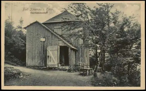 Ansichtskarte Gabelbach-Ilmenau Goethe-Häuschen 1910