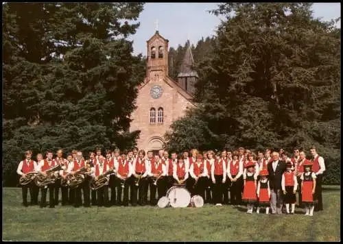 Ansichtskarte Enzklösterle Trachtenkapelle Musik Kapelle 1980