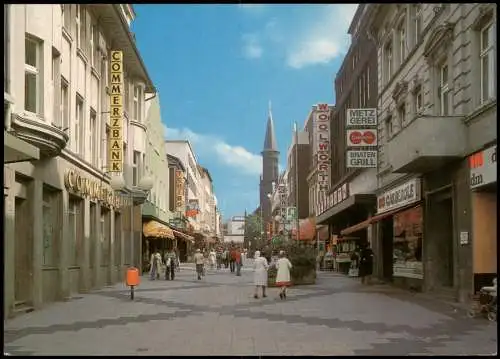 Wattenscheid-Bochum Oststraße, Friedenskirche  Geschäfte & Bank 1975