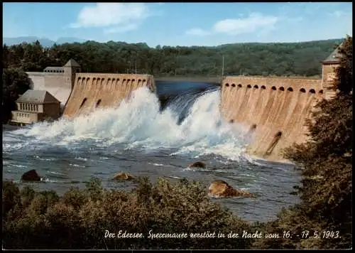 Hemfurth-Edersee-Edertal Edertalsperre, Sperrmauer zerstört 1970