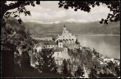 Ansichtskarte Locarno Basilica-Santuario Madonna del Sasso 1956