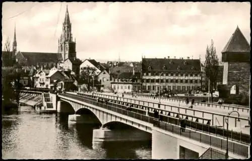 Ansichtskarte Konstanz Neue Rheinbrücke 1956