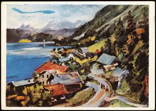 Künstlerkarte: Gemälde  Malerei Impressionismus LOVIS CORINTH  Walchensee  1980