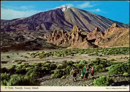 Postales .Teneriffa El Teide, Tenerife, Canary Islands. 1972