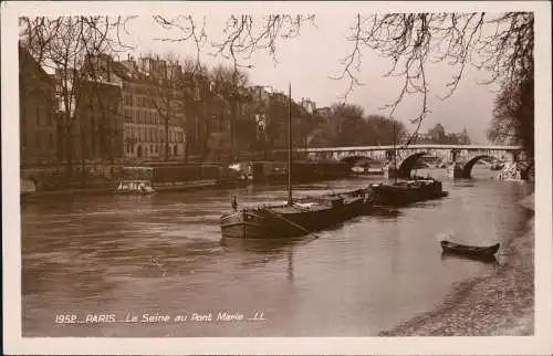 CPA Paris La Seine au Pont Marie - Fotokarte 1932