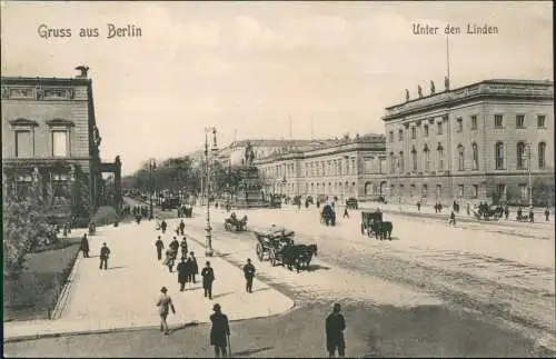 Ansichtskarte Mitte-Berlin Unter den Linden 1912