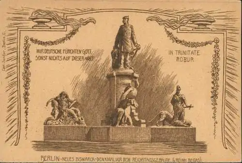 Ansichtskarte Mitte-Berlin Bismarck-Denkmal 1902