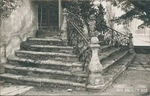 Hall in Tirol Solbad Hall Geschmiedete Geländer Treppe - Fotokarte 1913