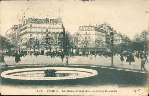 CPA Paris Le Rond-Point des Champs-Elysées 1902