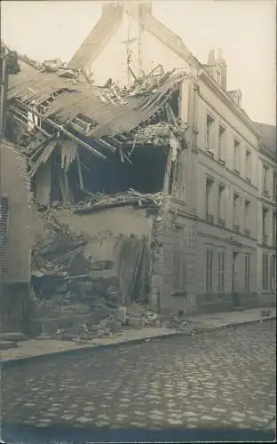 Foto Douai Dowaai zerstörtes Wohnhaus WK1 Militaria 1917 Privatfoto