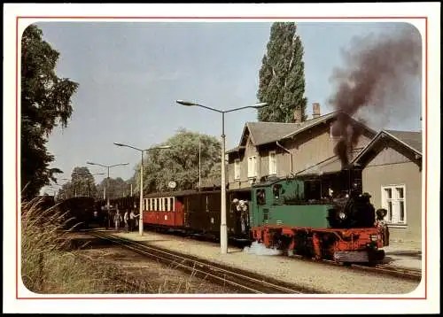 Schmalspurbahn Radebeul Ost - Radeburg Traditionszug in Moritzburg 1985