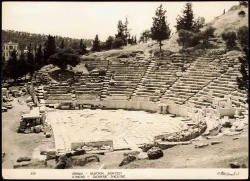 Postcard Athen Αθήνα DIONYSIE THEATRE (antikes Theater) 1969