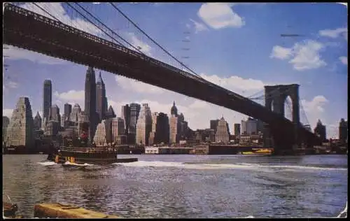 Postcard New York City Brooklyn Bridge NEW YORK CITY 1950