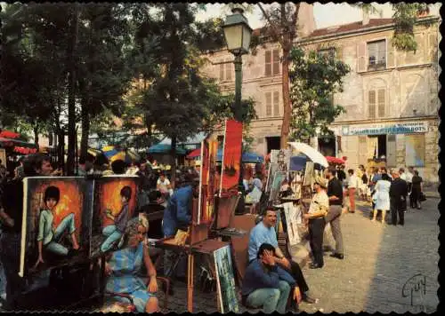 CPA Paris Boulevard Montmartre, Künstler-Viertel 1960